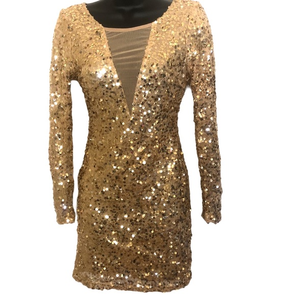 red and gold sequin dress